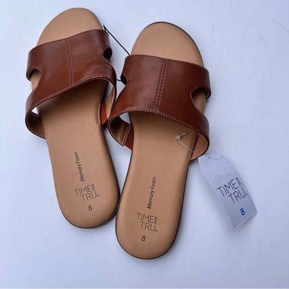 Time and Tru Women's Slip On Low Heel Sandals  NWT Sz 8 - Picture 9 of 13
